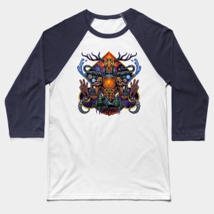 Psychedelic Meditating Mystic Baseball T-Shirt